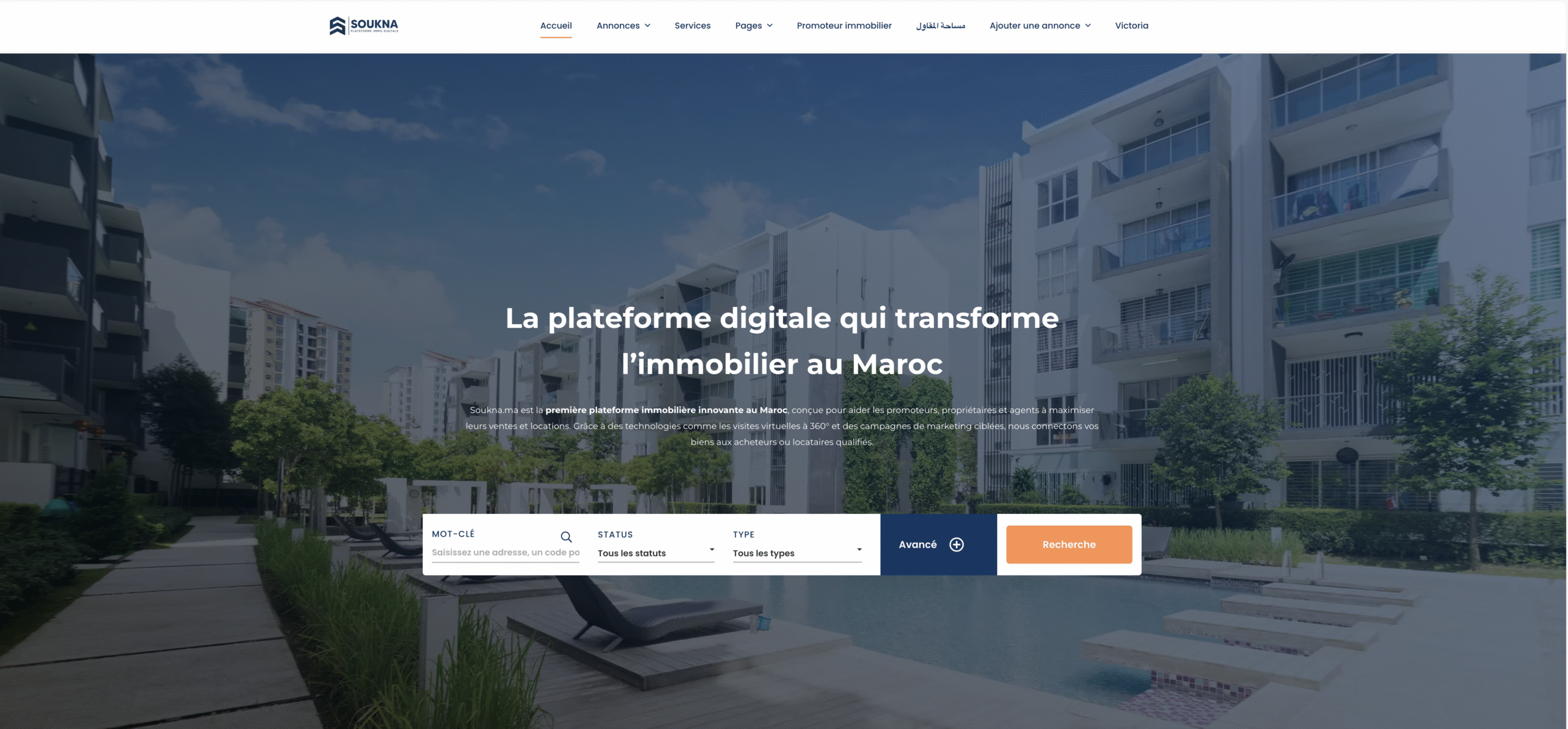 SOUKNA IMMOBILIER SITE PAR ORAMEDIA AGENCE DE MARKETING DIGITAL